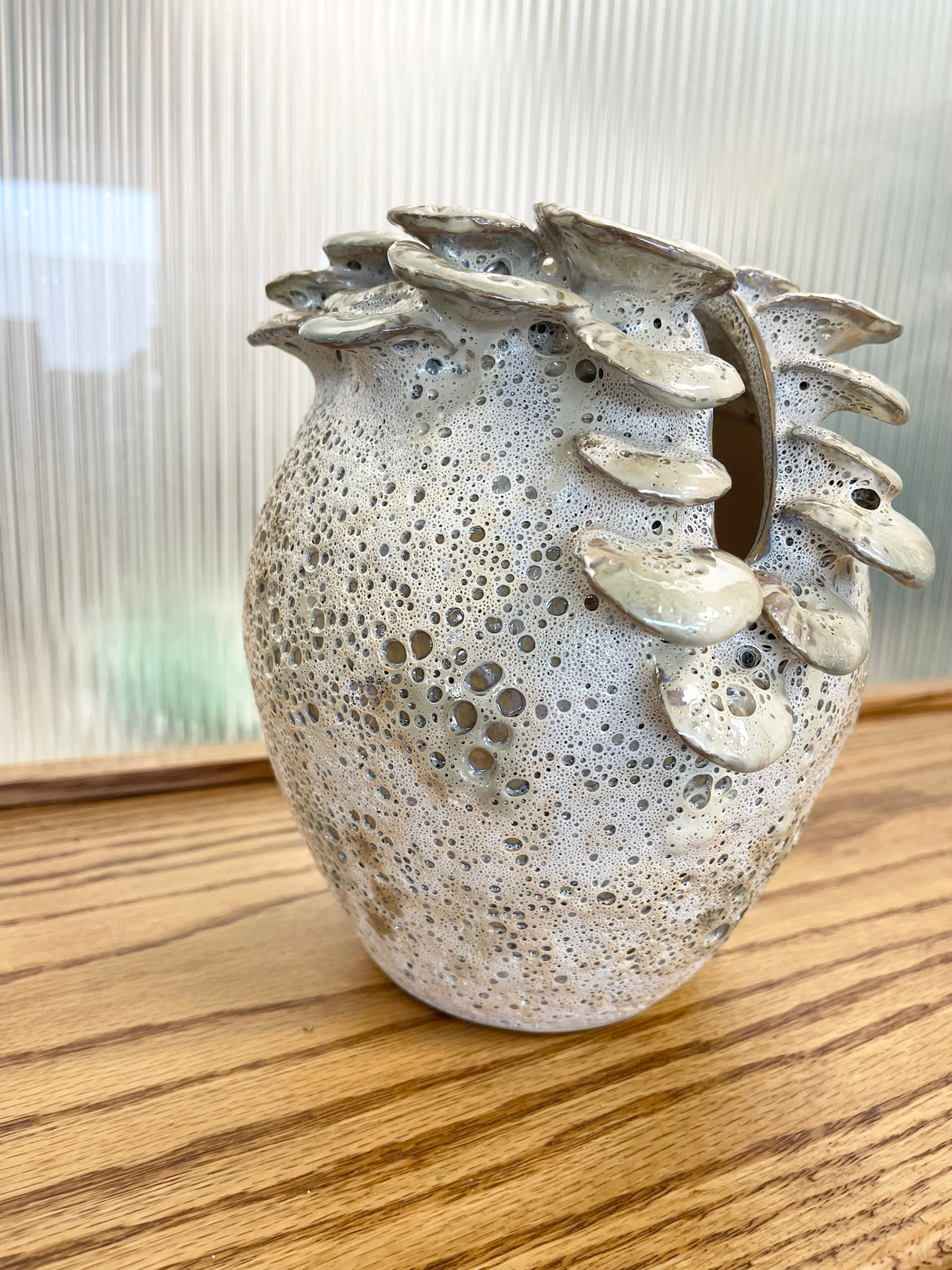 Stoneware Mushroom Pot