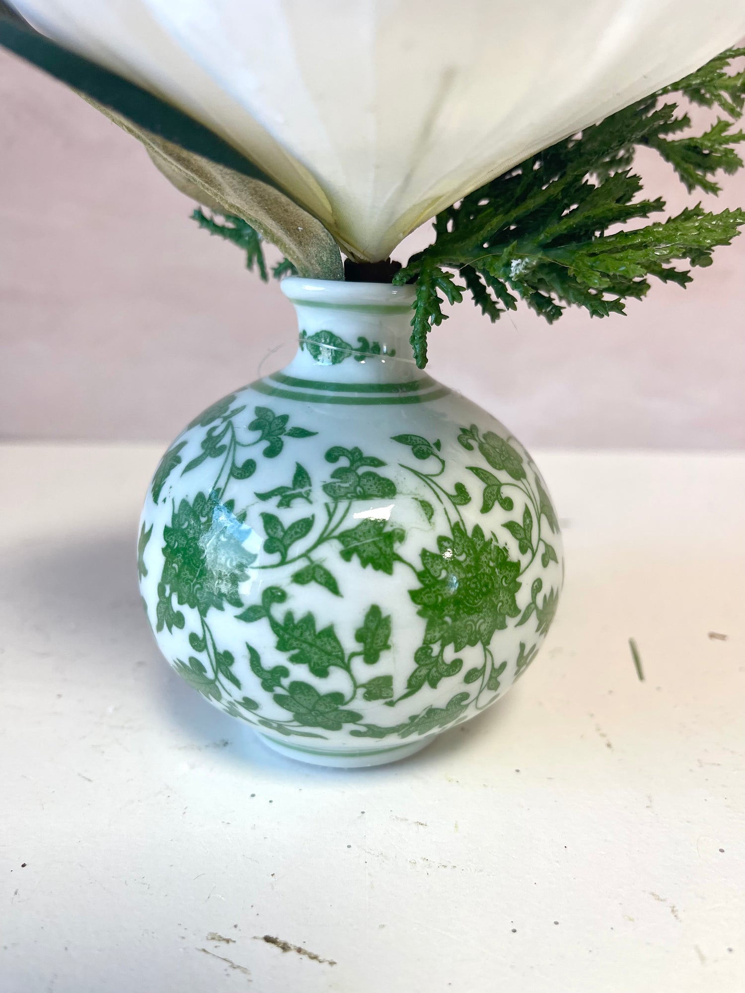 7" Magnolia Centerpiece in Vase