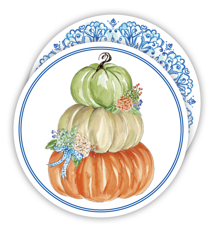 Pumpkin Hydrangea Stack Paper Coasters