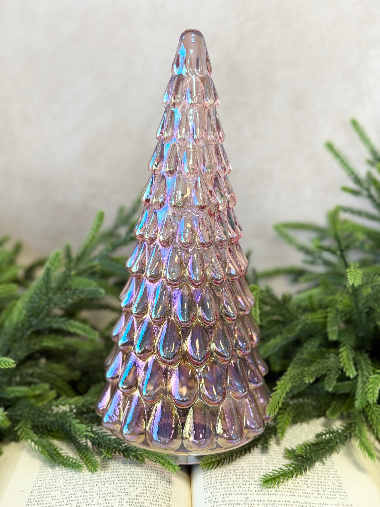 13" Volos Pink Glass Tree