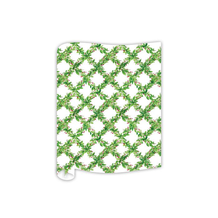 Holly & Berries Paper Table Runner