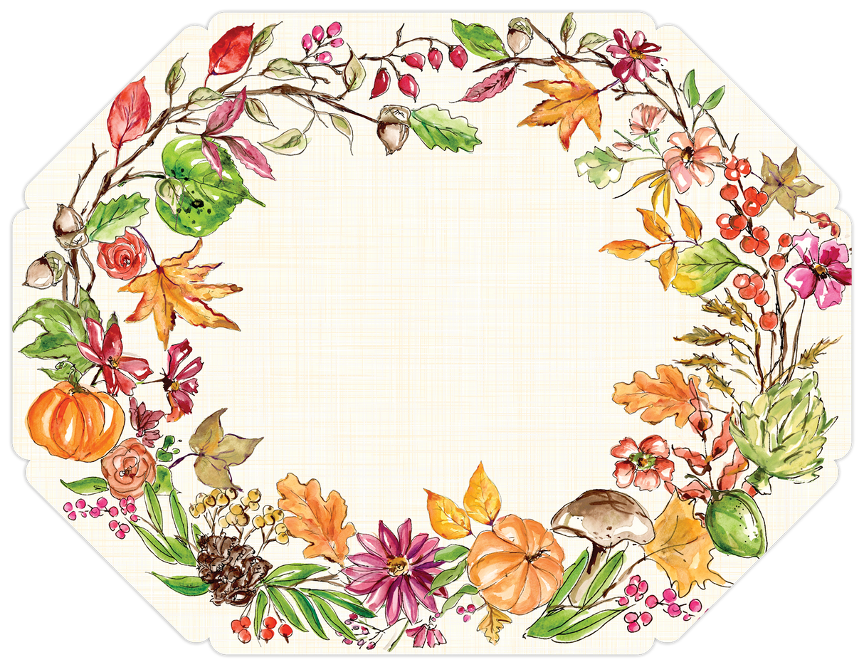 Fall Flora Paper Placemats