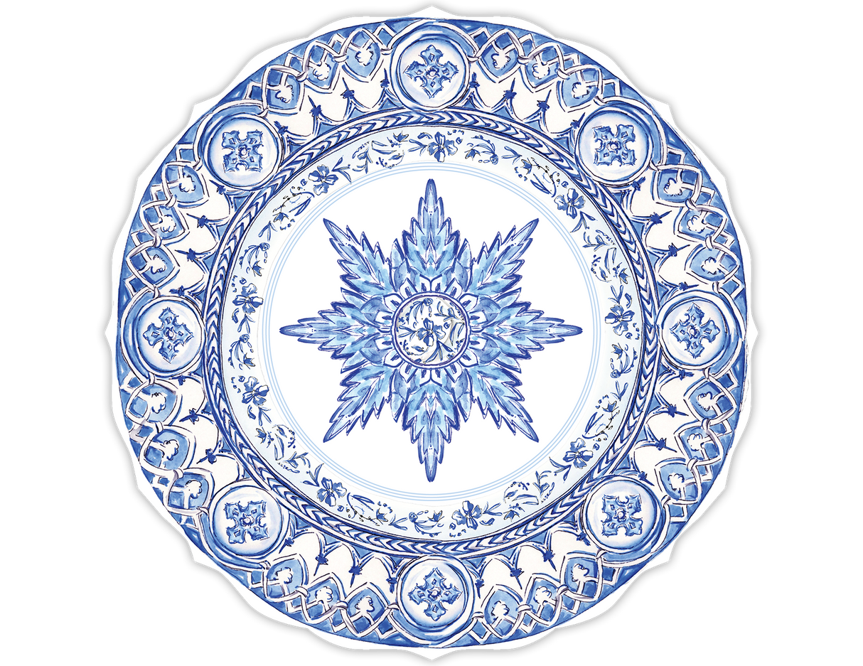 Blue Chinoiserie Paper Placemats