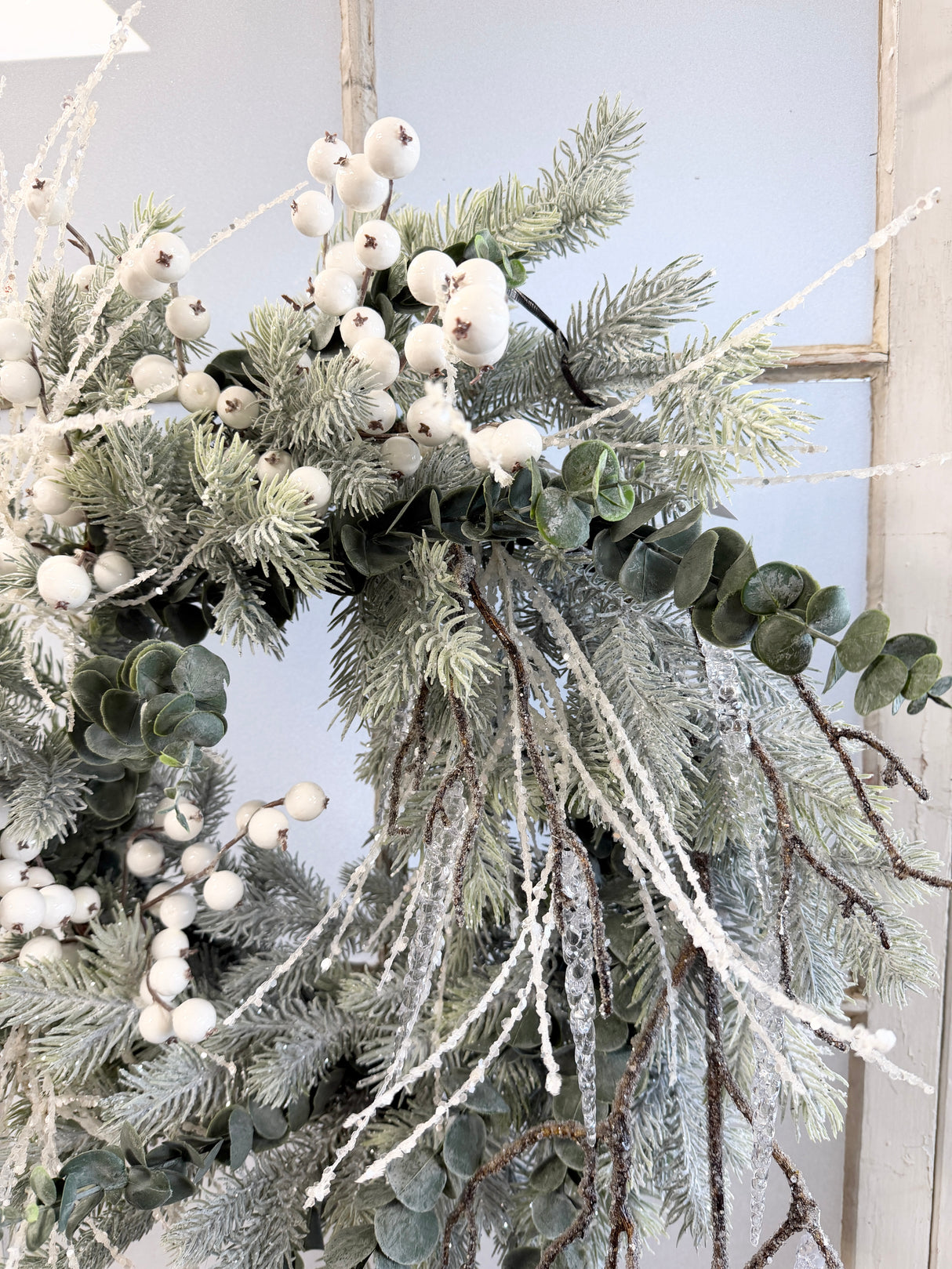 21" Icy Arctic Blast Wreath