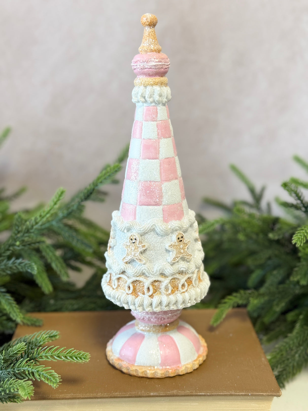 11.5" Resin Sweets Gingerbread Tree