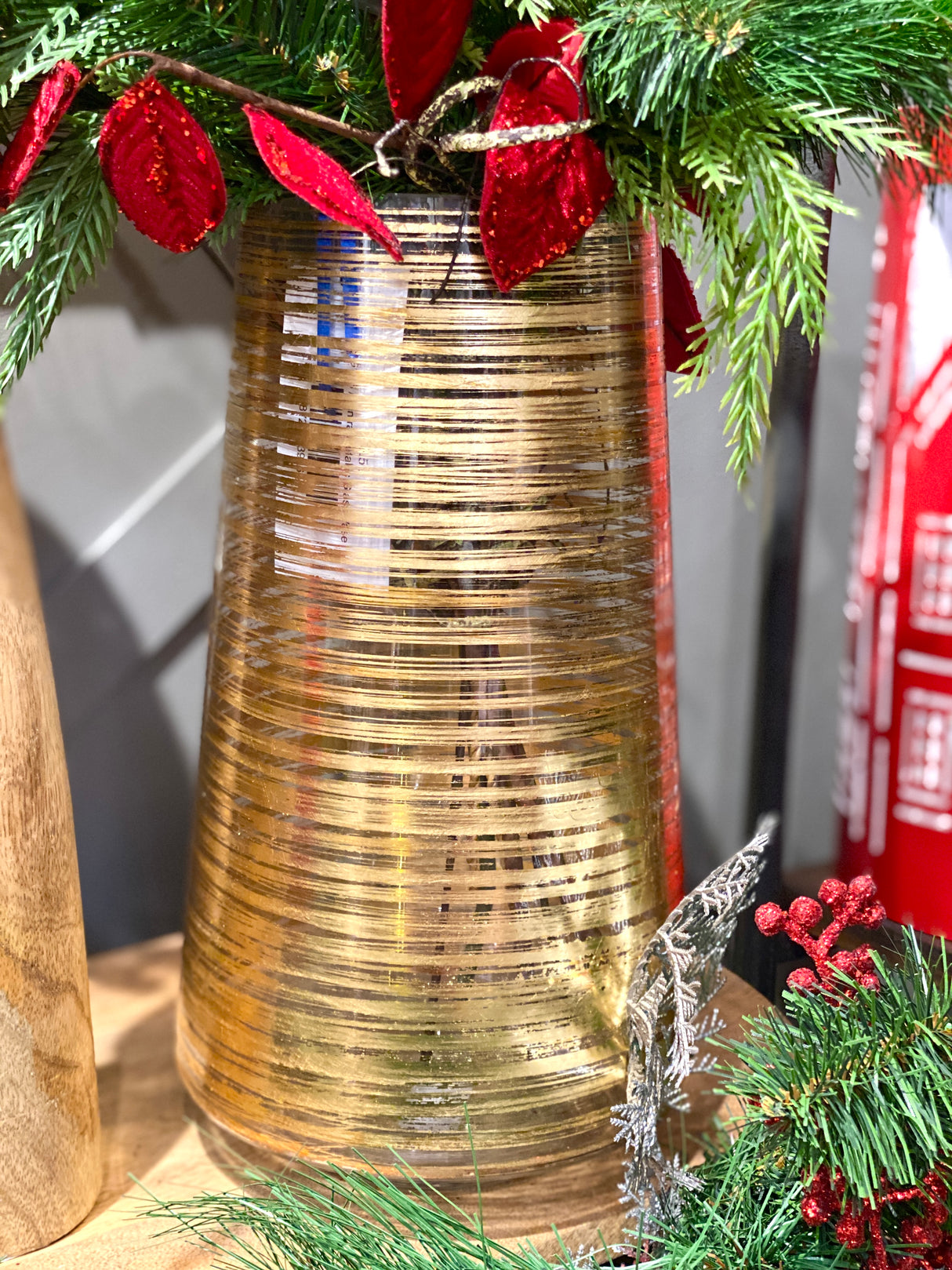 Sintra Metallic Glass Vase