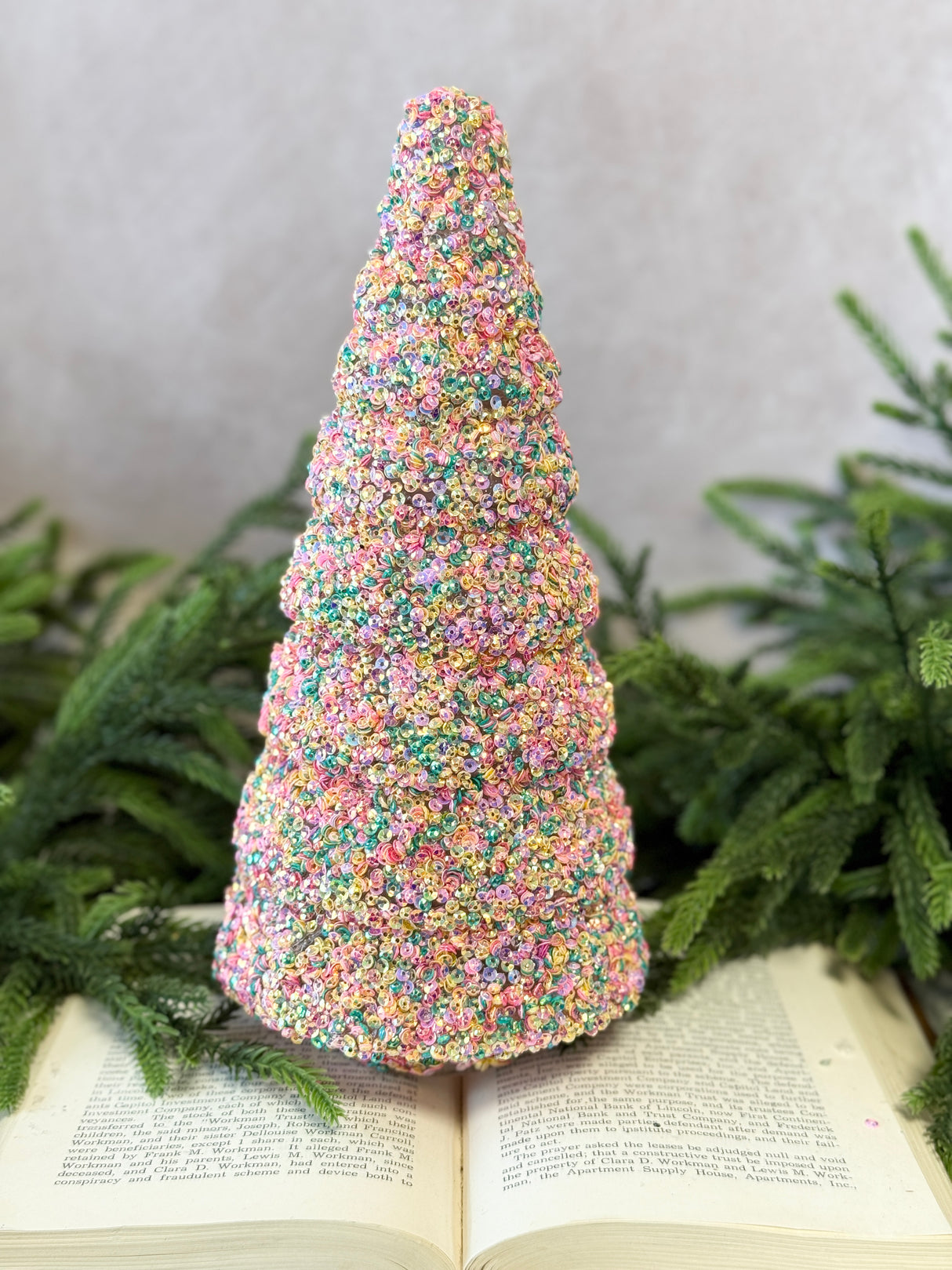 11.5" Sweet Tooth Sequins Glass Tree