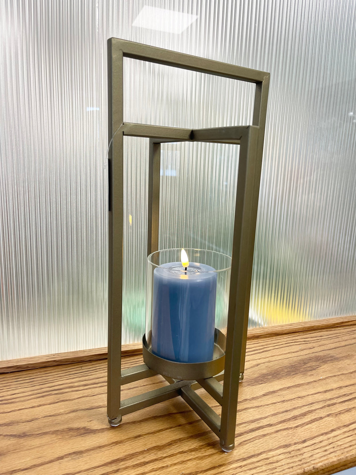 Industrial Design Lantern Glass Candleholder
