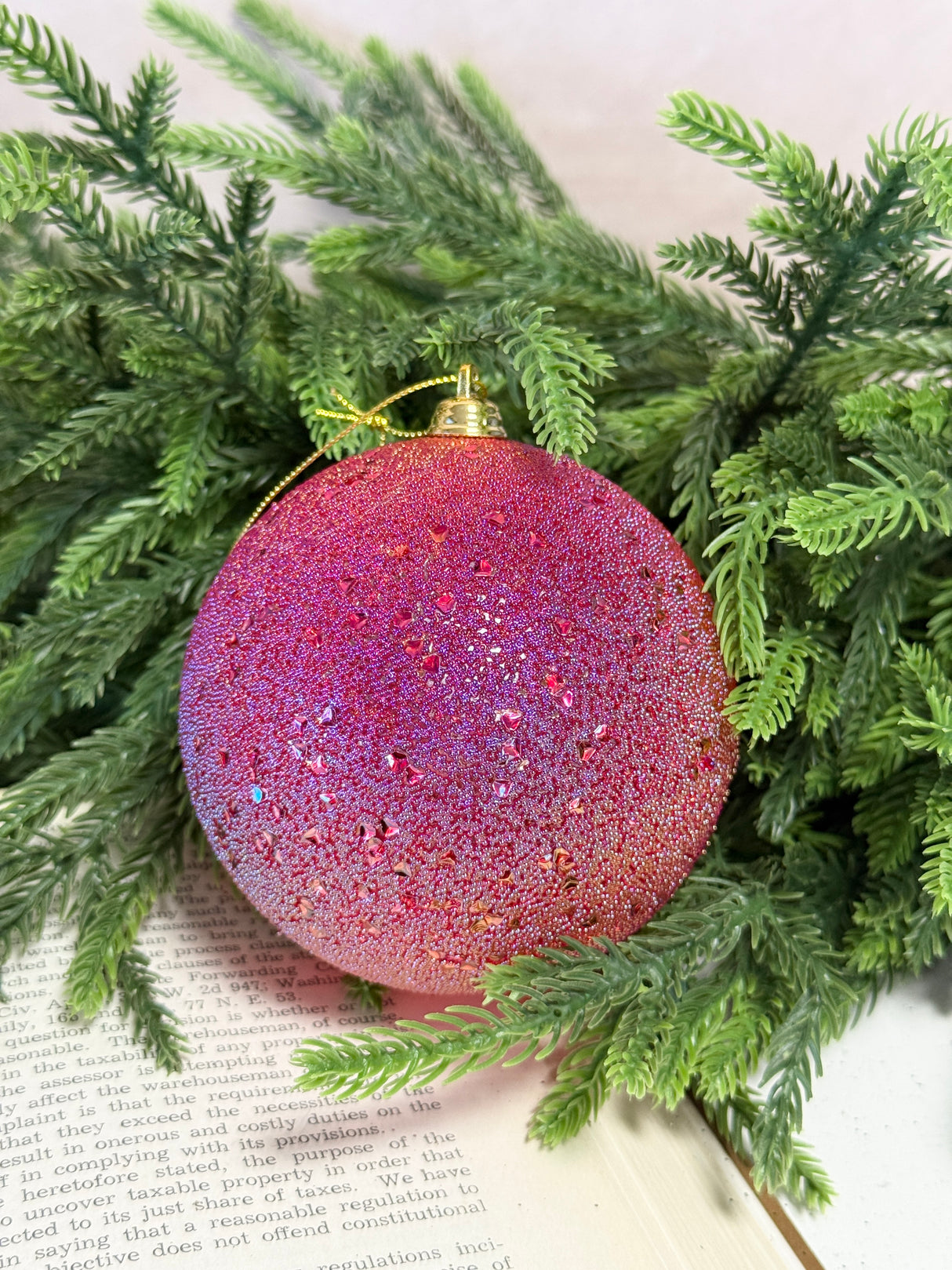 Shatterproof Rose Pink Ornament