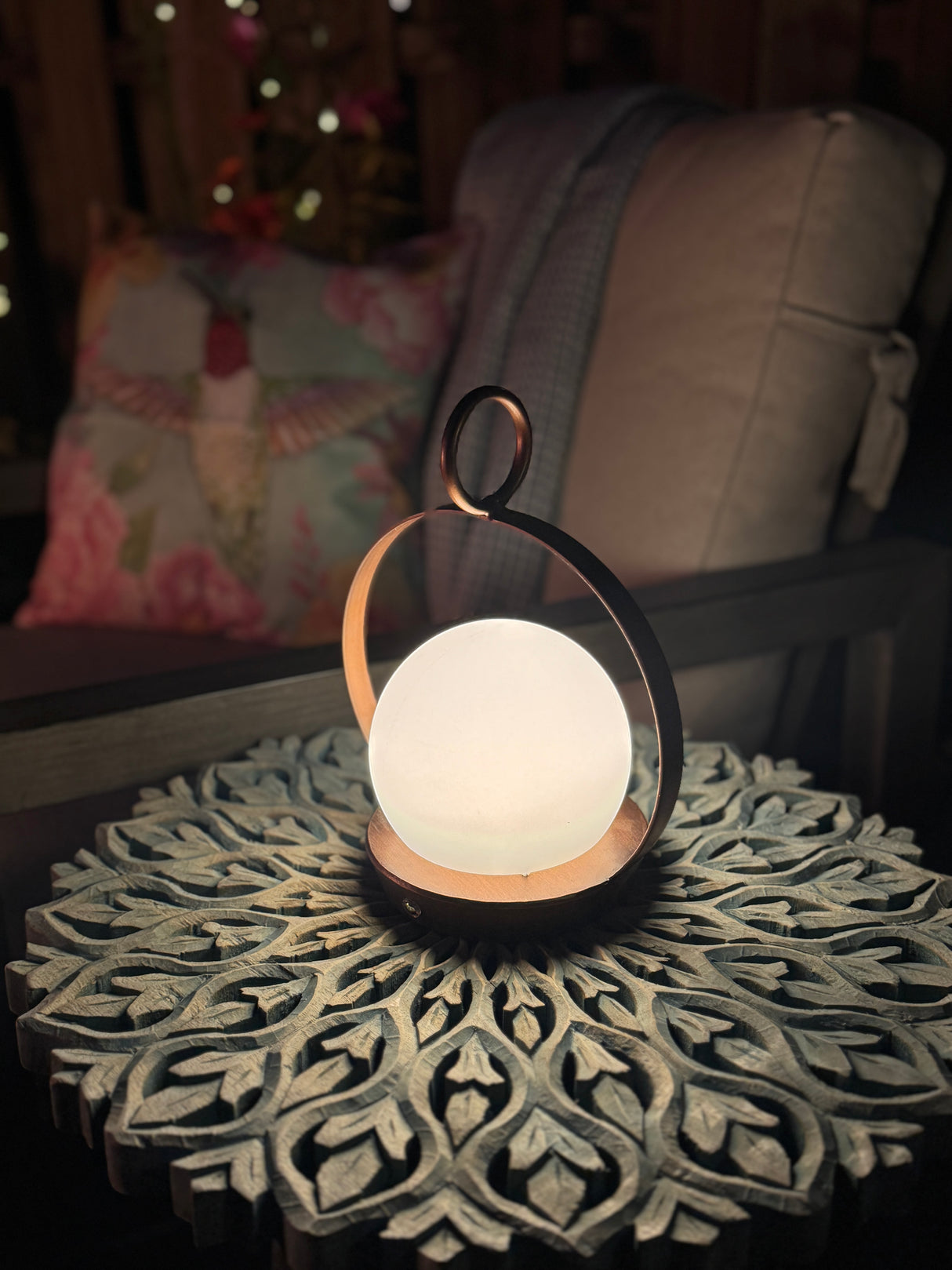 Bronze Glowing Lantern -2 Sizes