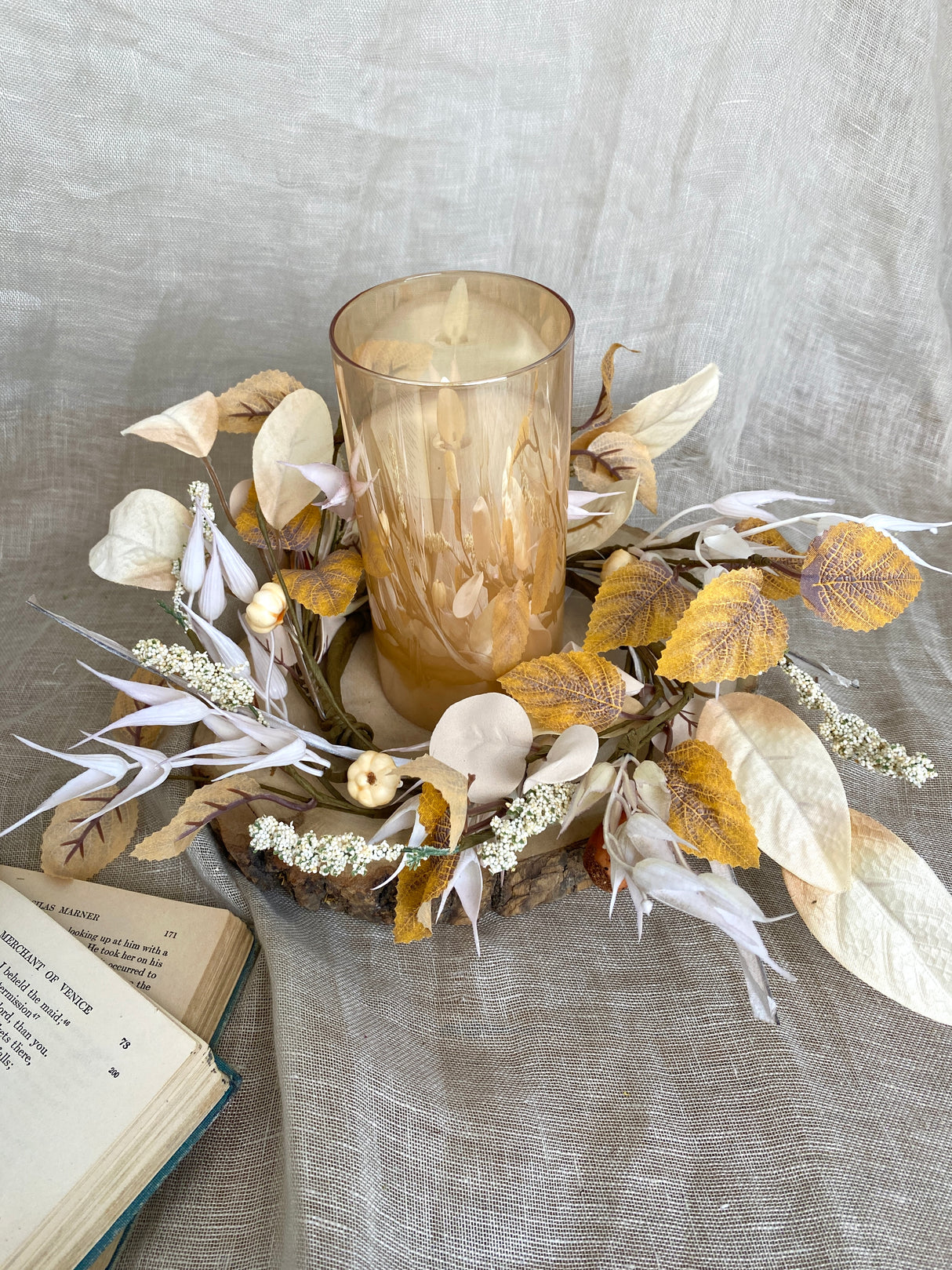 4.5" Bay Leaf Pod Candle Ring