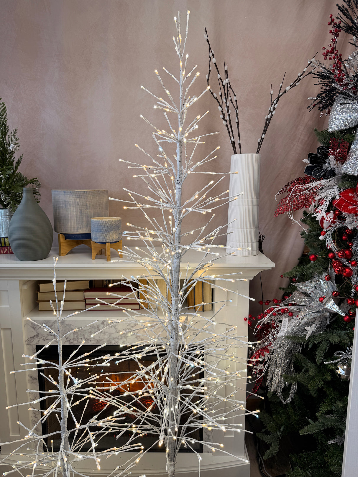6.5' White Birch Lighted Tree