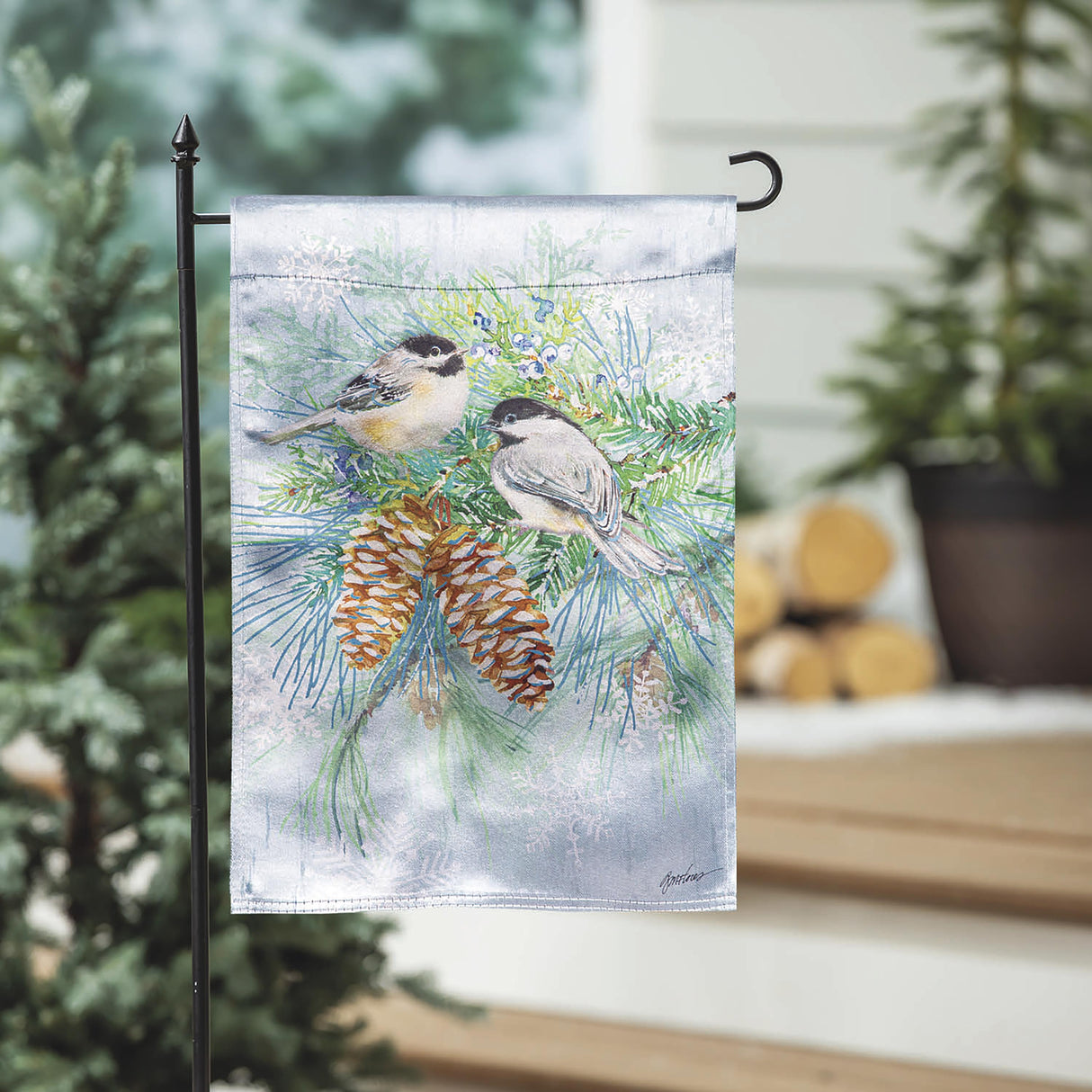 Winter Frost Lustre Garden Flag