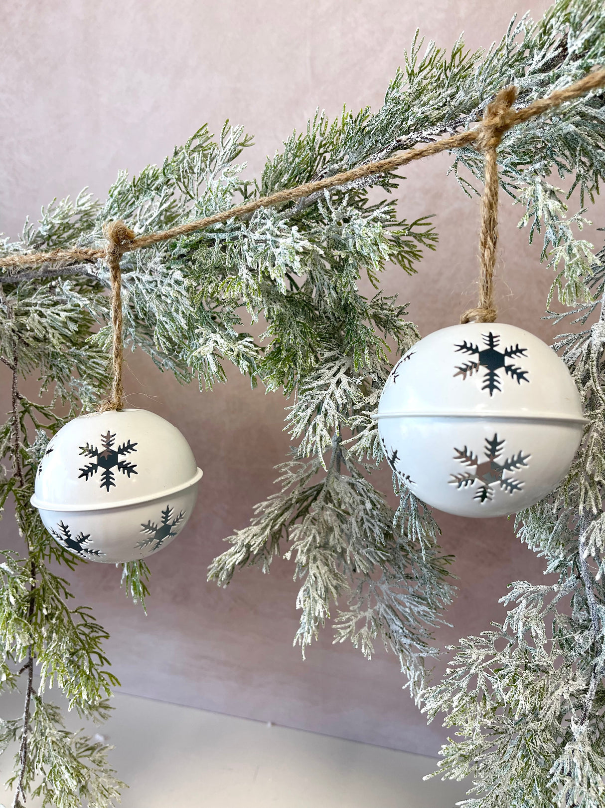 White Jubilant Jingle Bell Garland