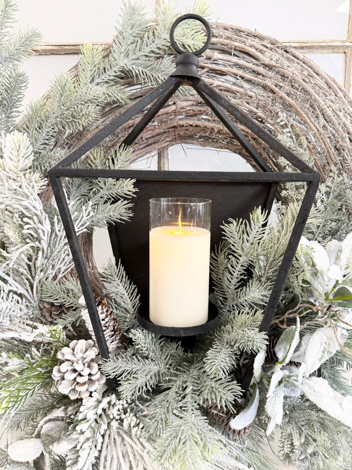 32" Frosty Winters Night Wreath