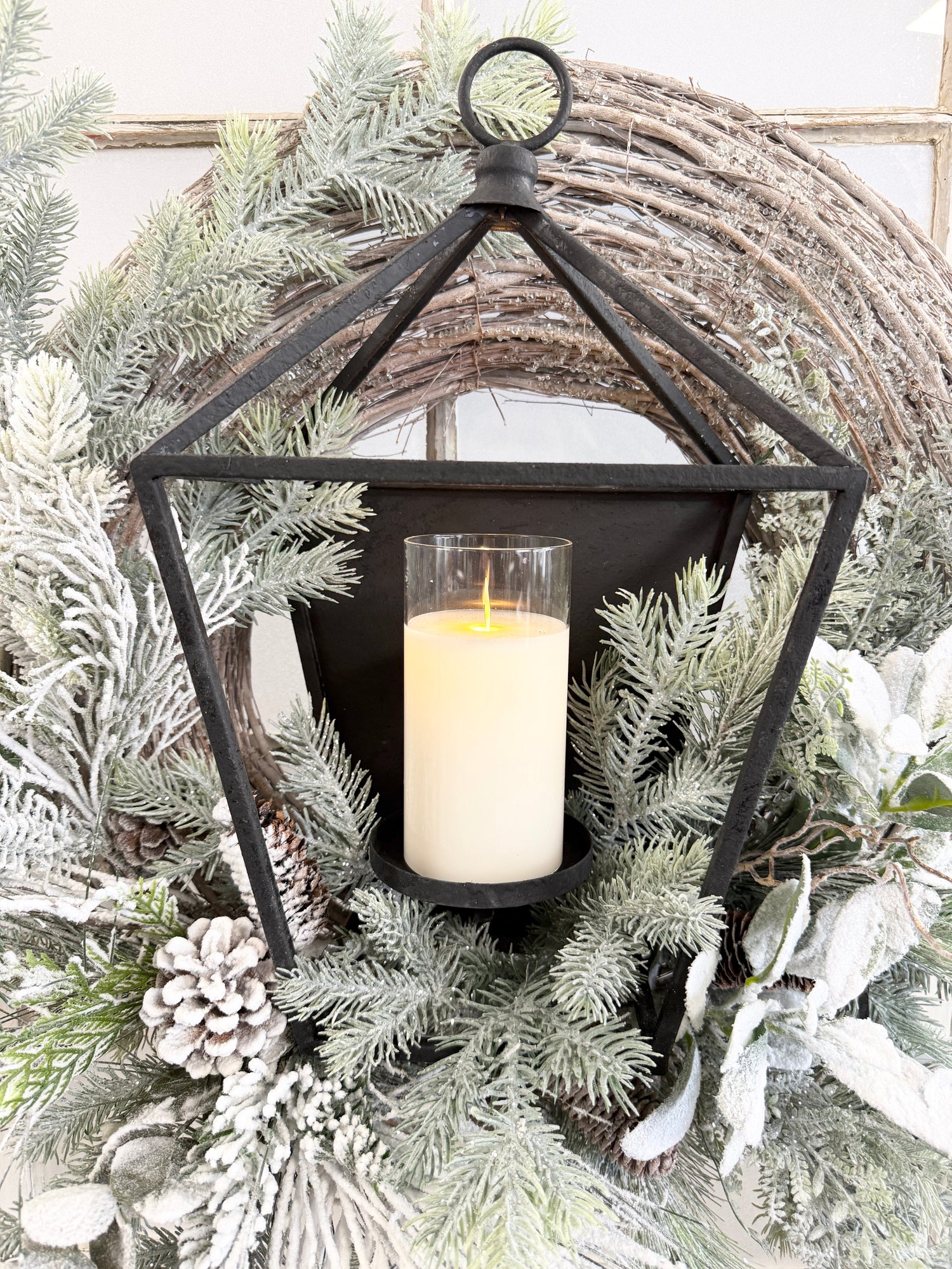 32" Frosty Winters Night Wreath