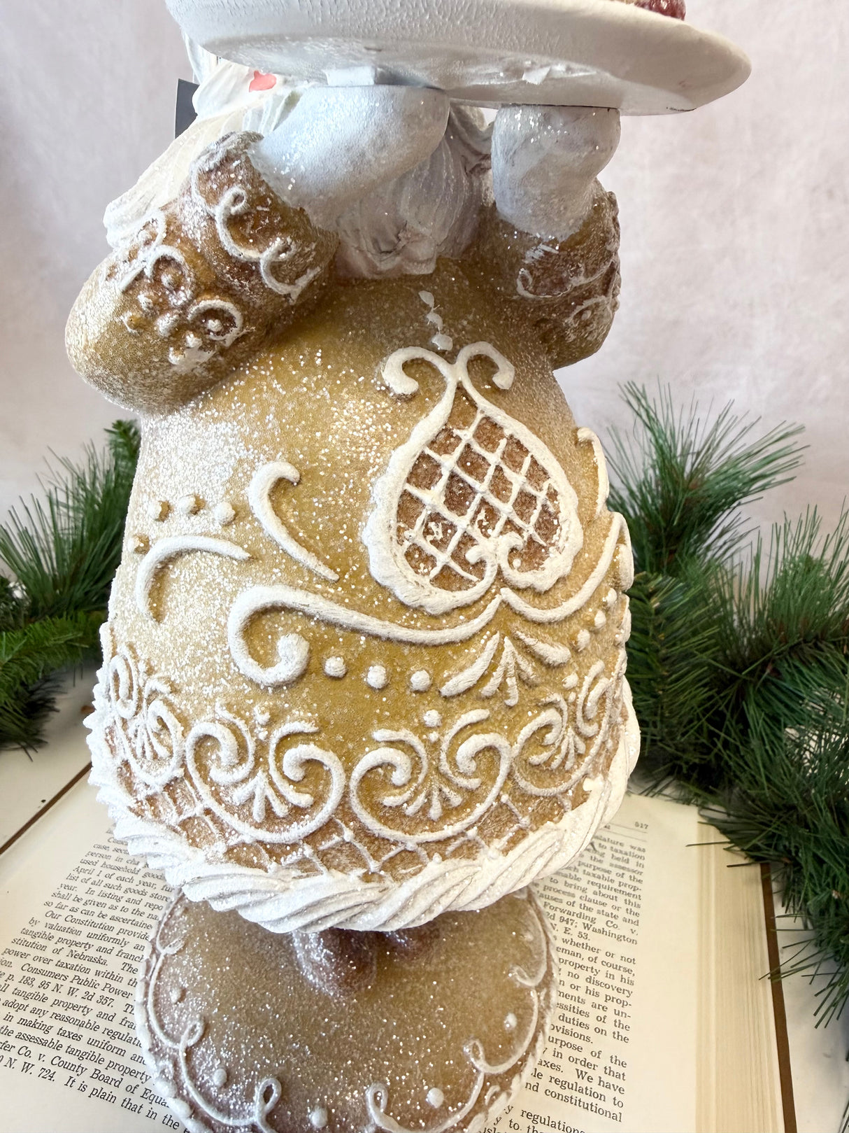 Gingerbread Resin Santa With Cake
