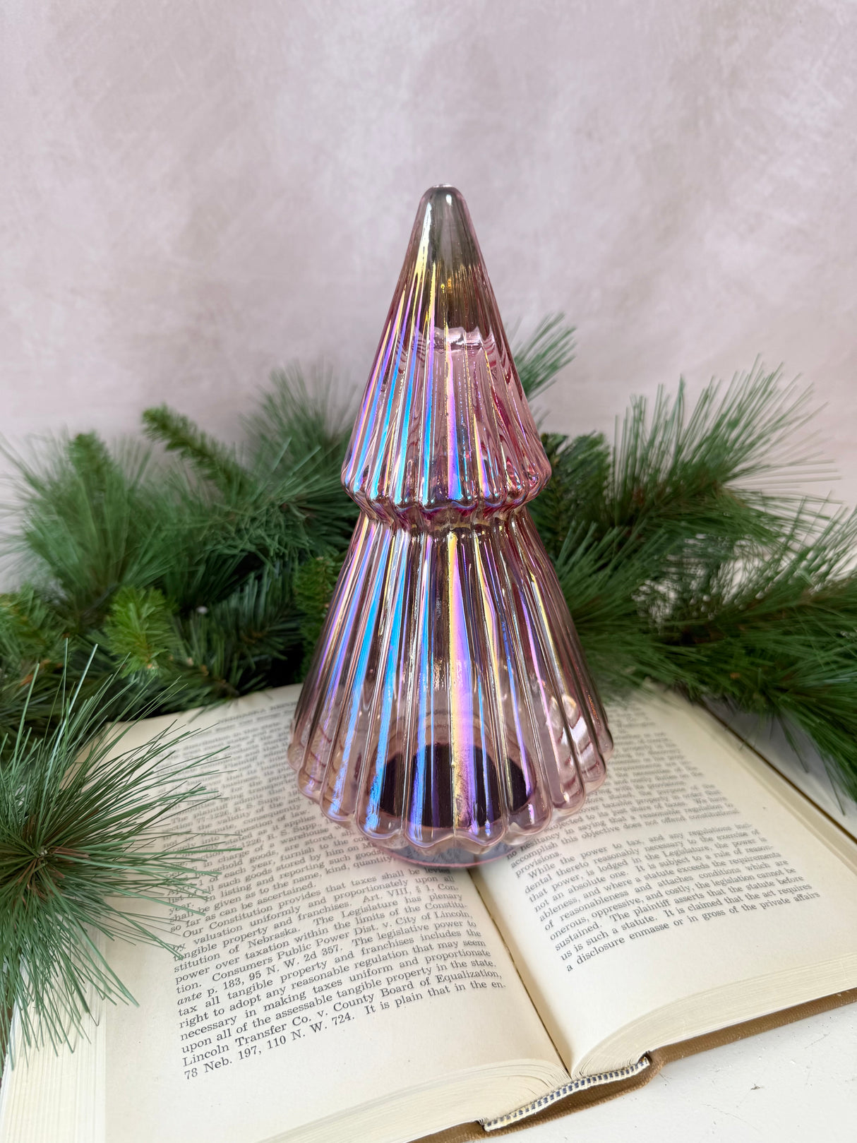 9" Volos Pink Glass Tree