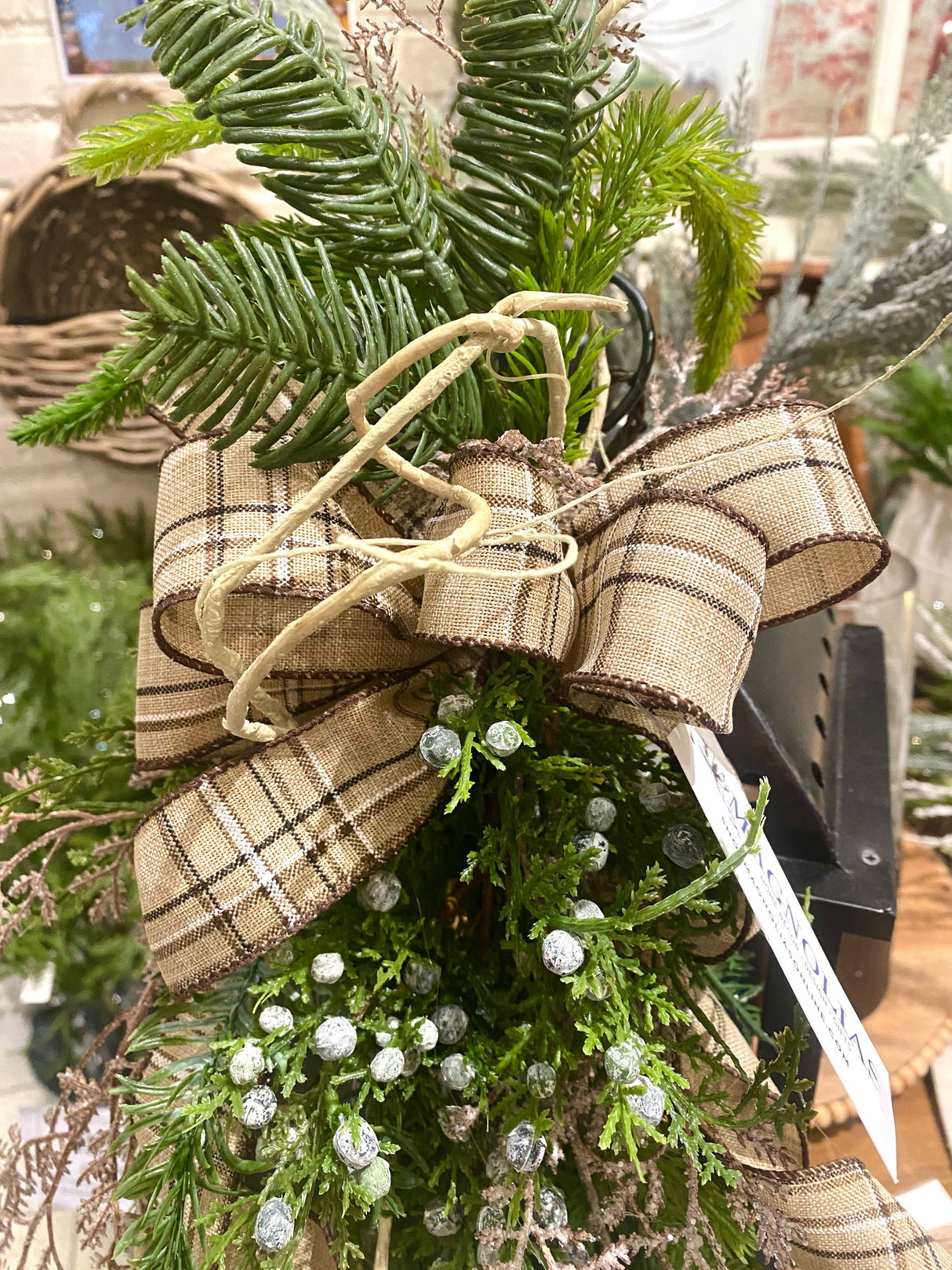 20" Calm and Quiet Lantern Swag