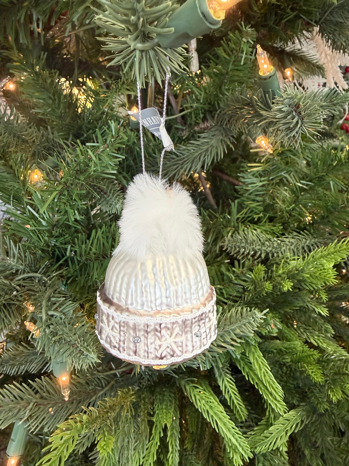 Winter Hat Glass Ornament