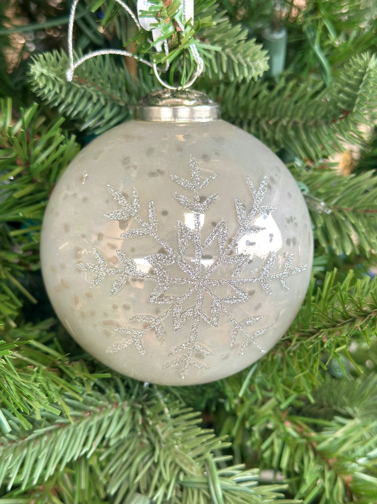 Etched Glitter Snowflake Ornament