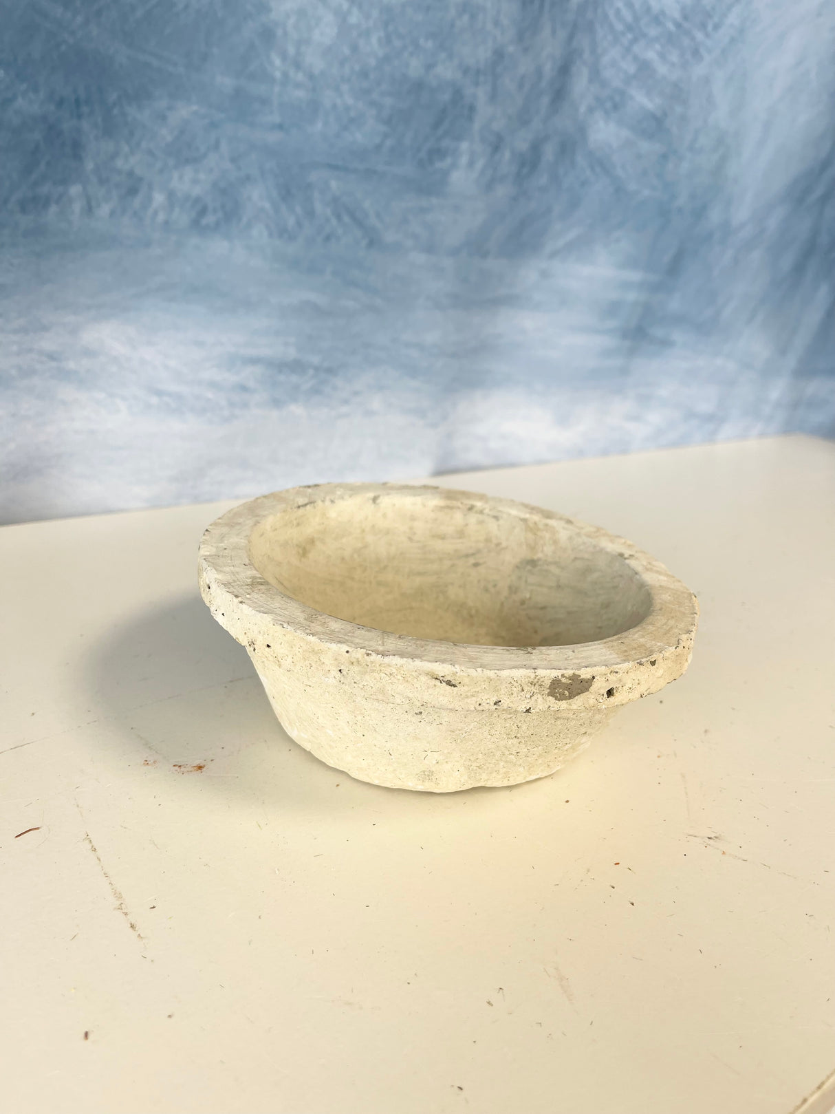 5.5" Antiqued Whitestone Planter