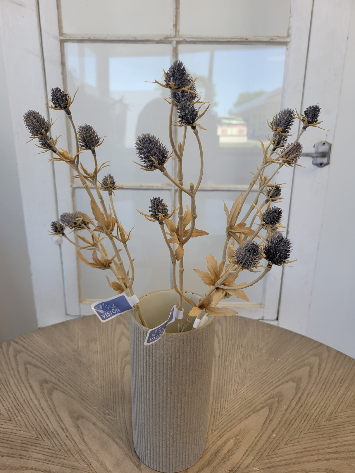 Slate Blue Eryngium Thistle Spray