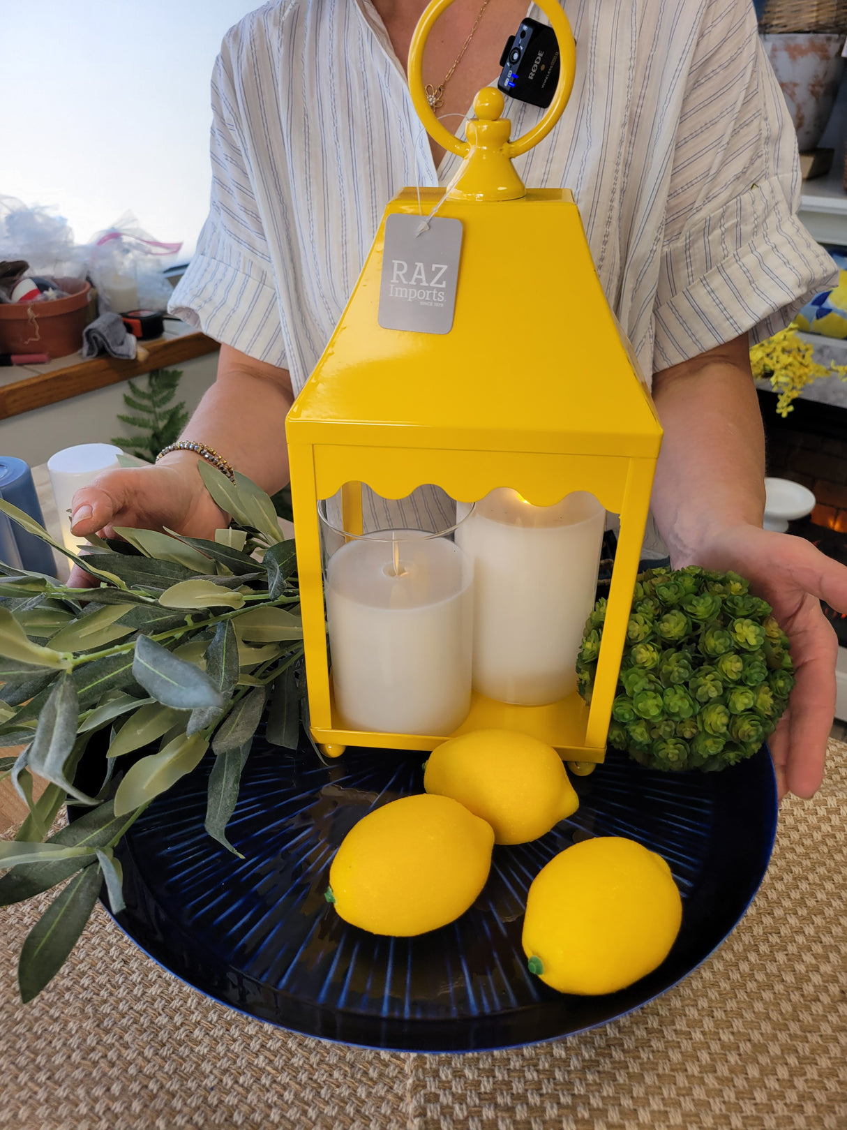 Small Yellow Iron Lantern