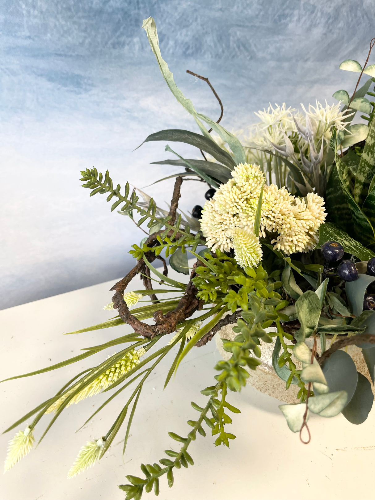 24" Blue Grove Centerpiece