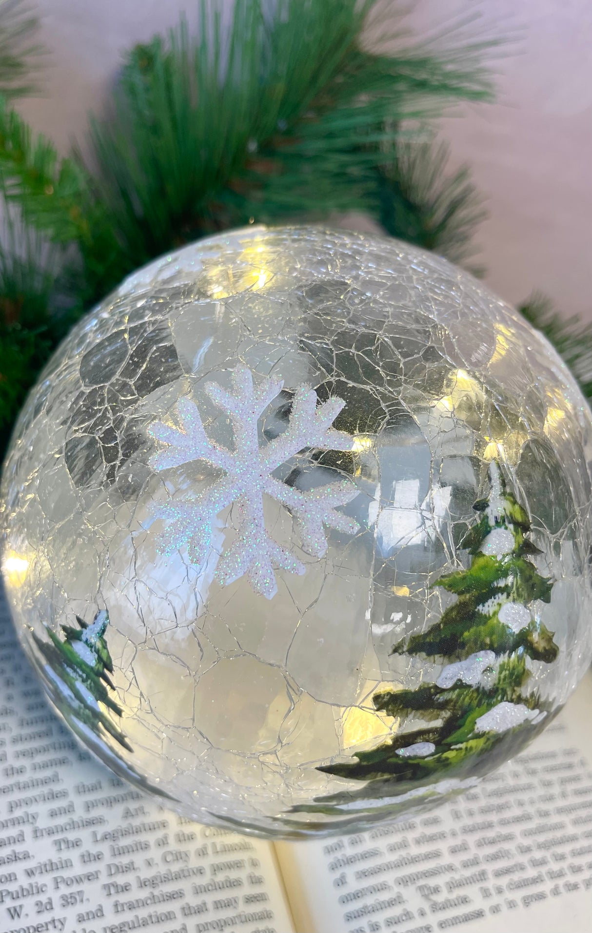 Winter Stories Lighted Glass Orb