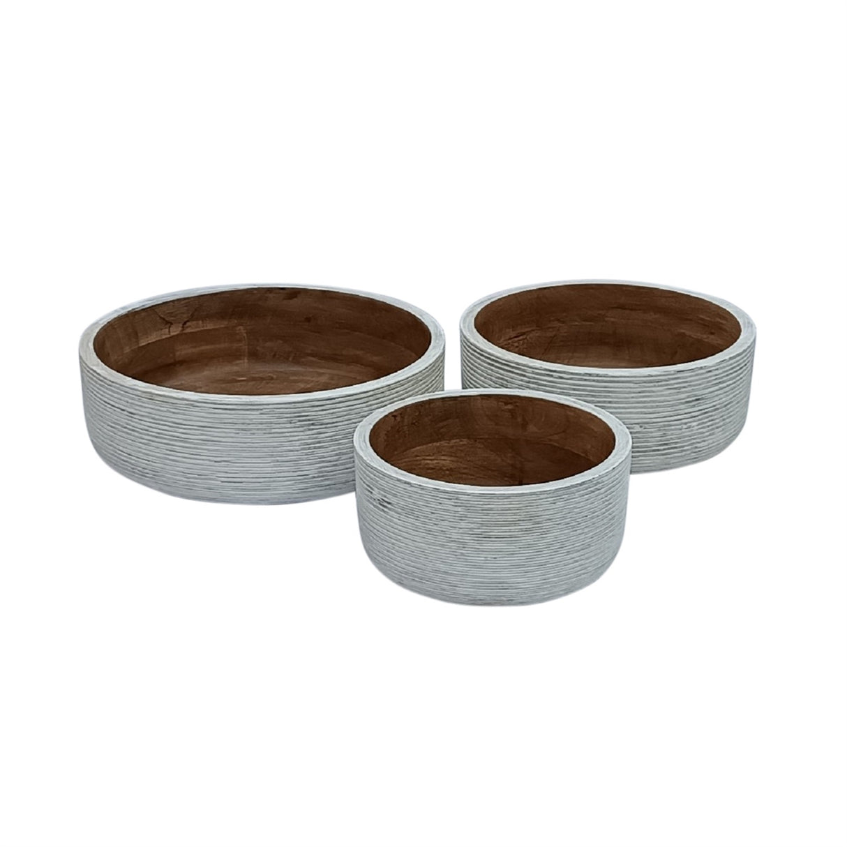 Wooden Round Bowls -3 Sizes