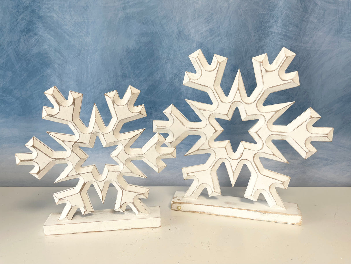 Freefall Wood Snowflakes - 2 Sizes