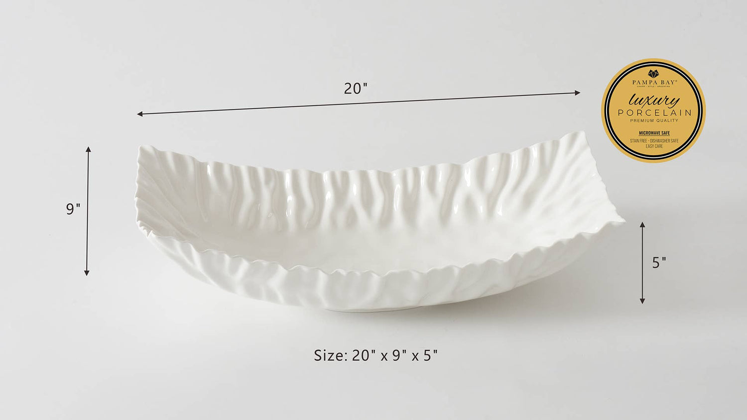 Porcelain Rectangular Centerpiece