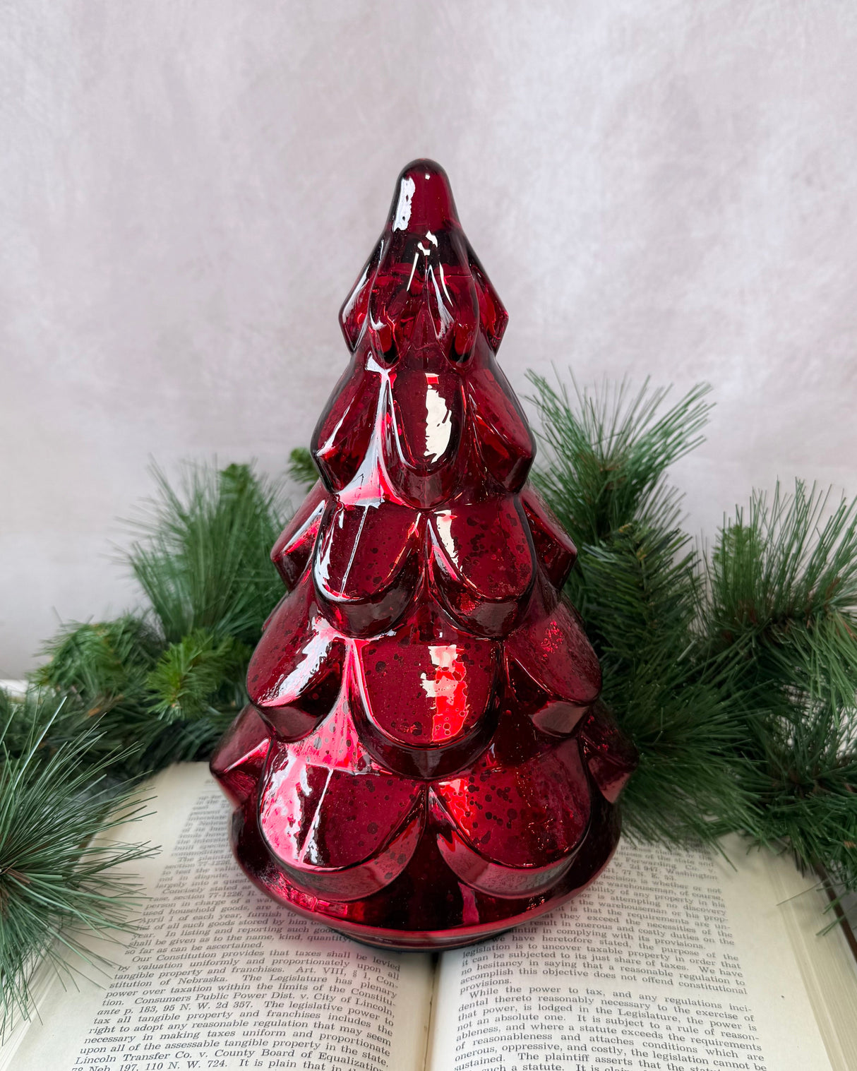 Silves Royal Red Glass Tree