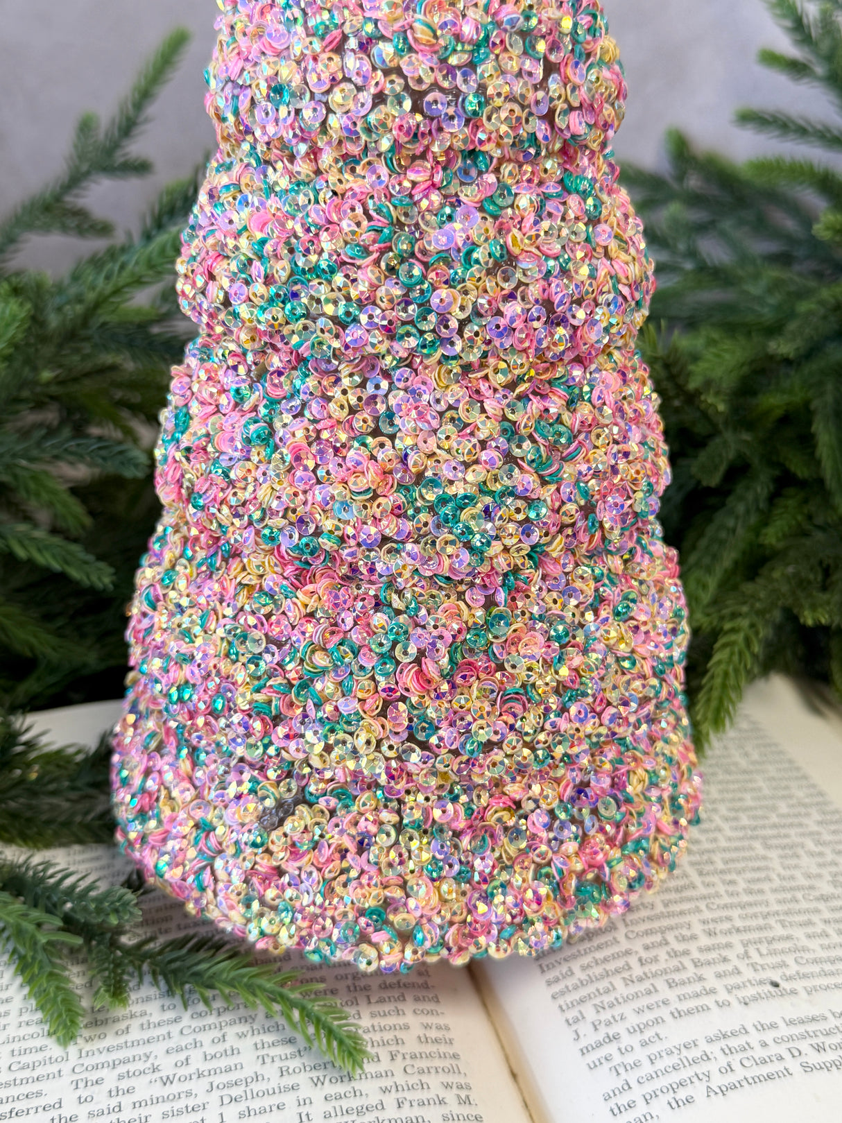 11.5" Sweet Tooth Sequins Glass Tree