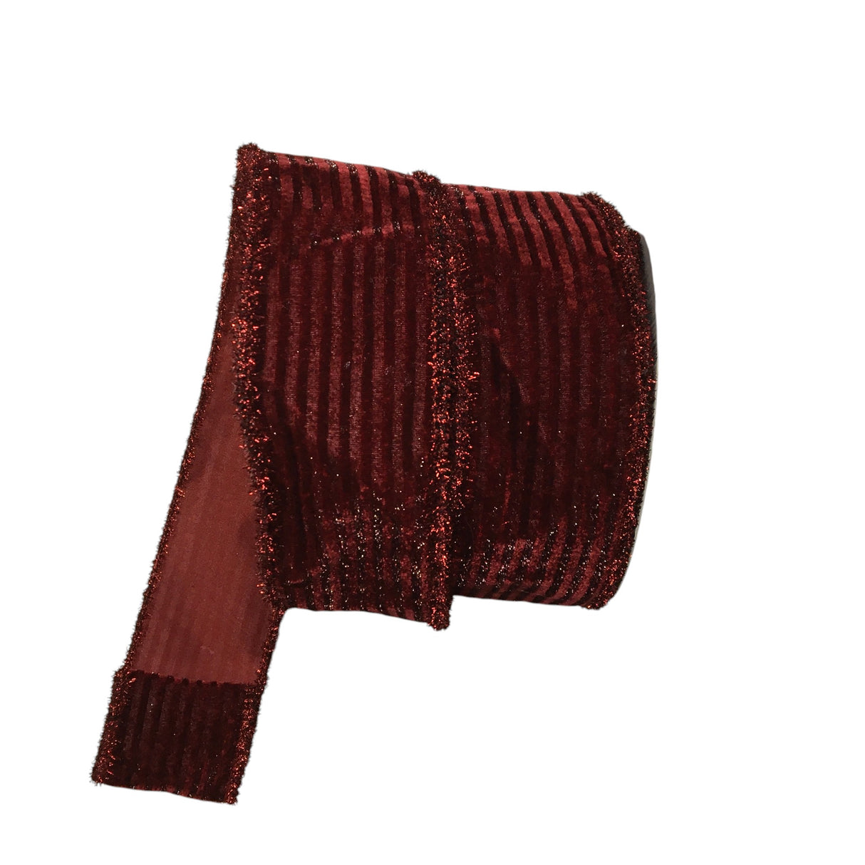 2.5" Luminous Red Tinsel Ribbon Bolt