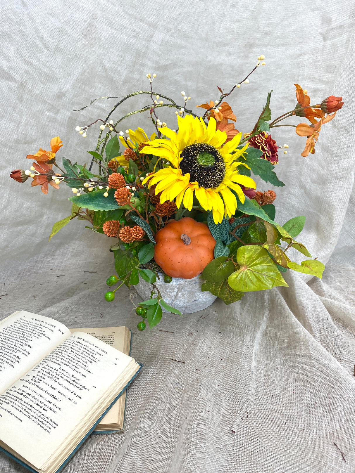 16" Fall Sunset Centerpiece