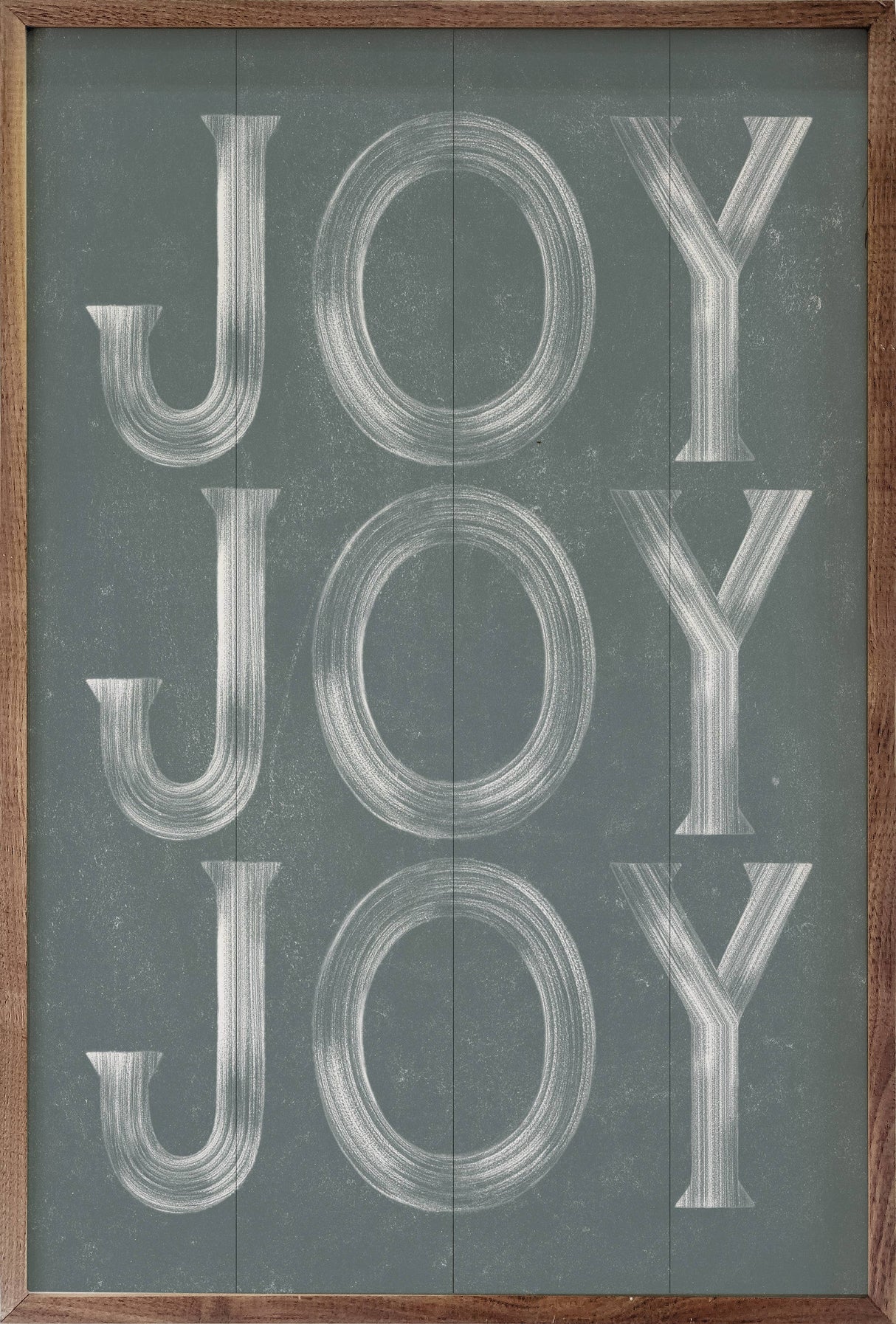 Joy On Repeat Gray Wood Art