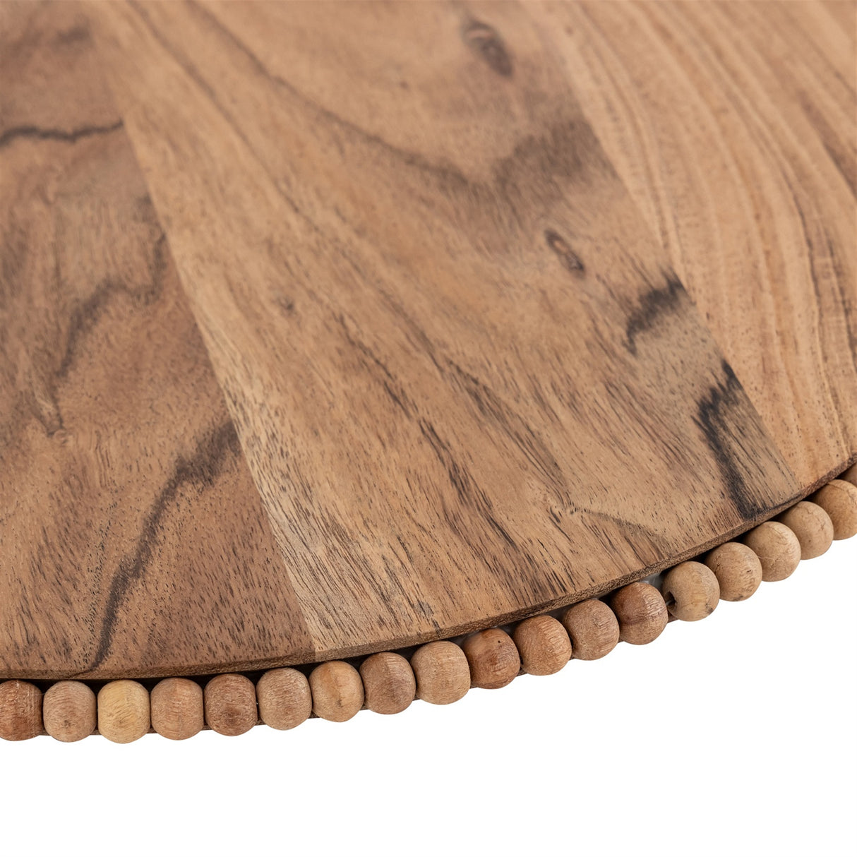 Acacia Wood Beaded Tray