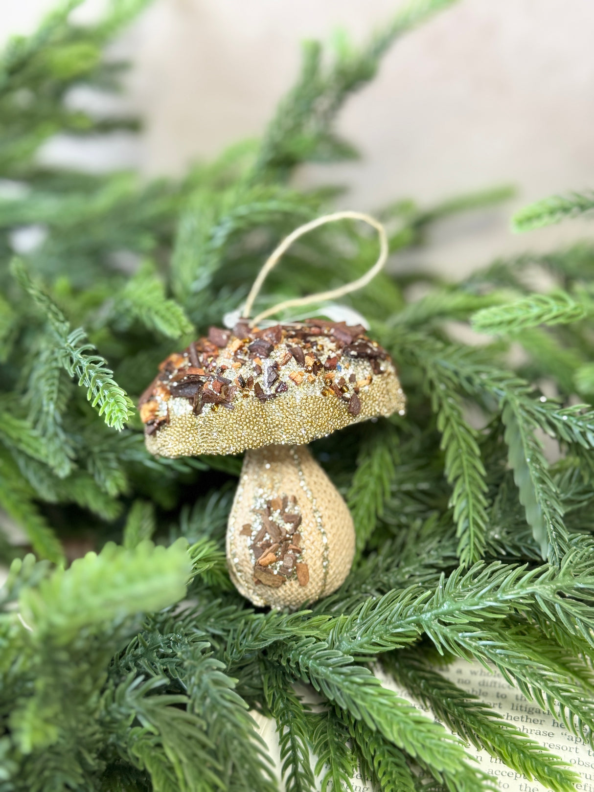 Gliiter Mushroom Ornament