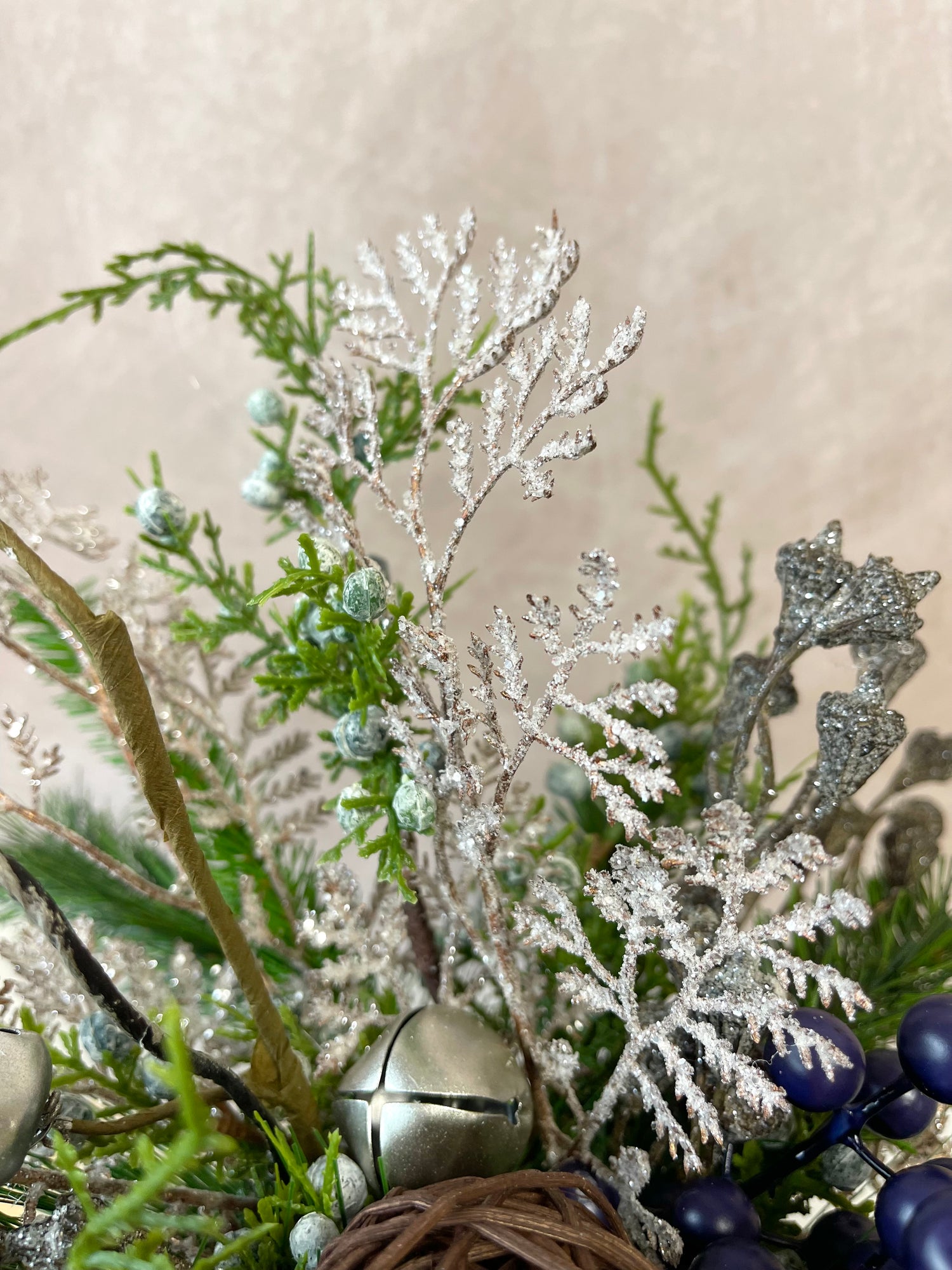 16" Frosted Woodland Charm Centerpiece