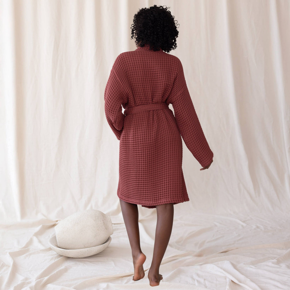 Sage Luxurious Waffle Bathrobe / XXL