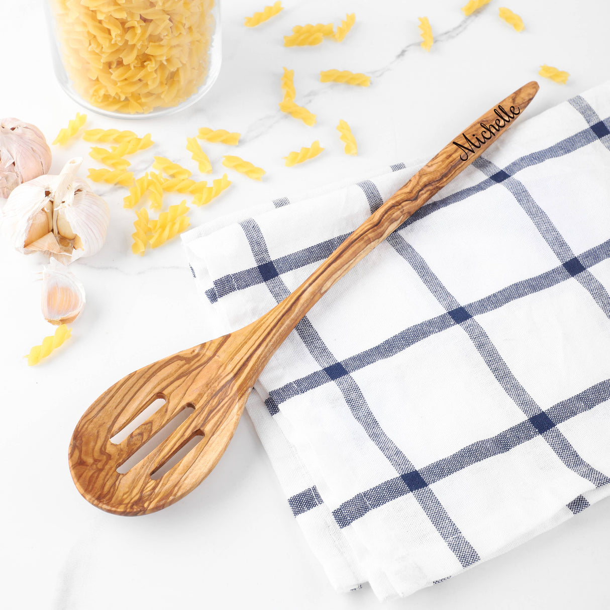 Olive Wood Handmade Slotted Spoon