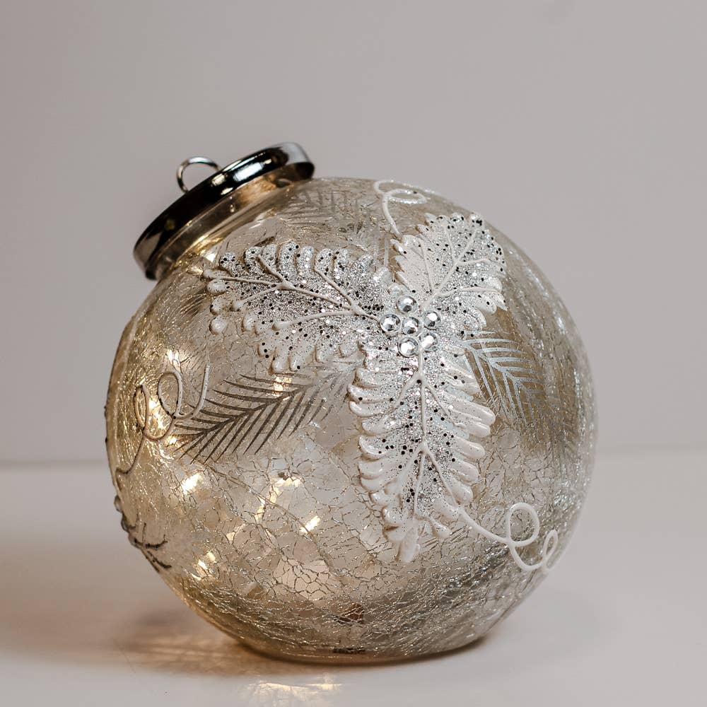 Frosted Pine Lighted Table Ornament