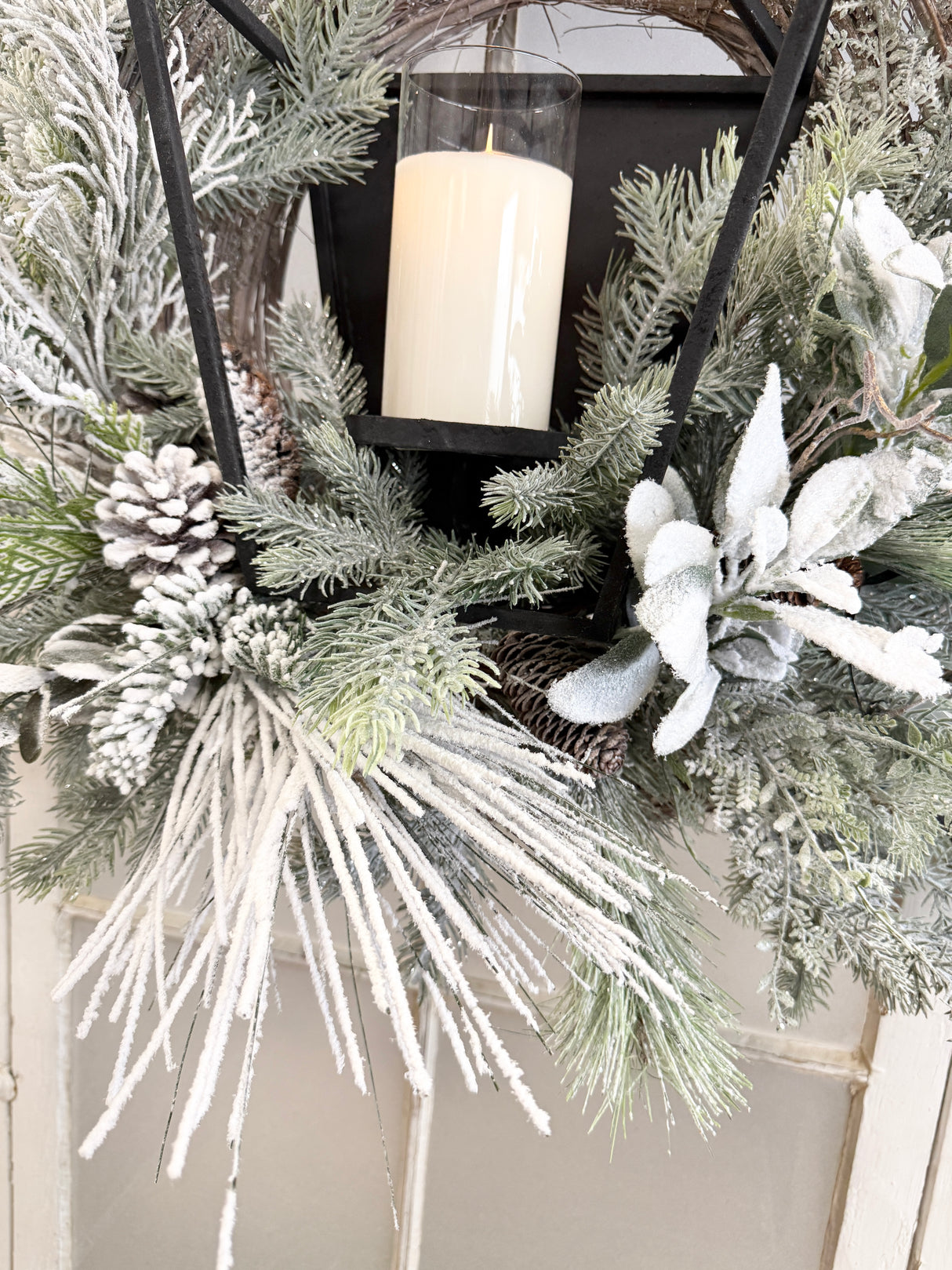 32" Frosty Winters Night Wreath