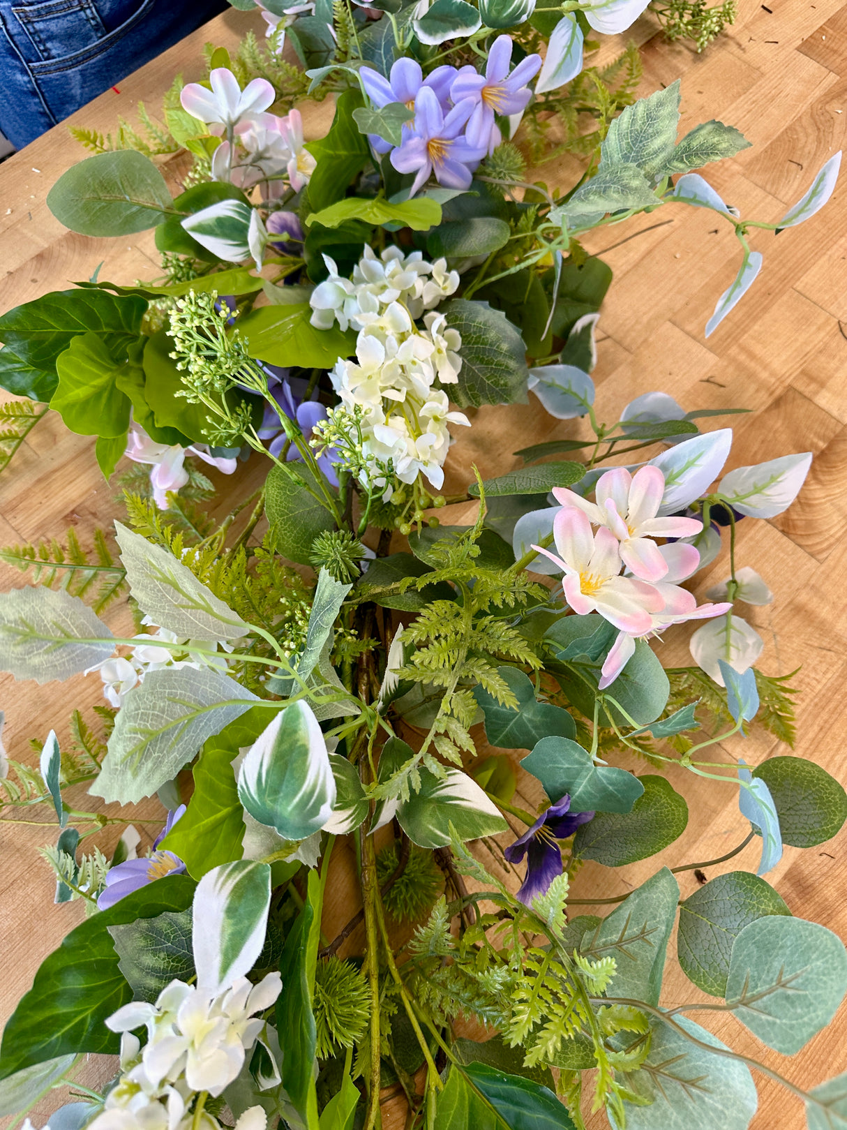 Mixed Fern Eucalyptus Garland
