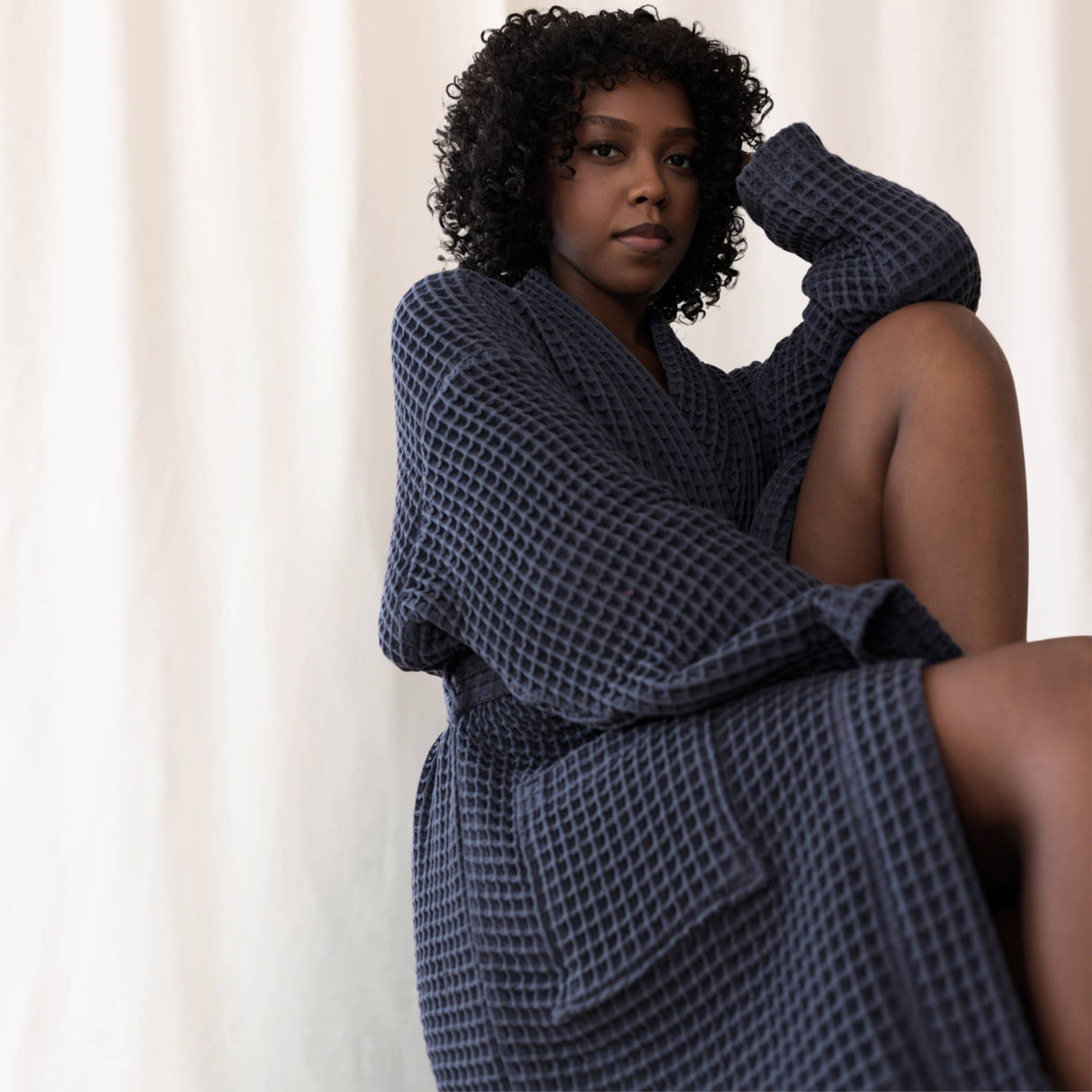 Sage Luxurious Waffle Bathrobe / 3XL