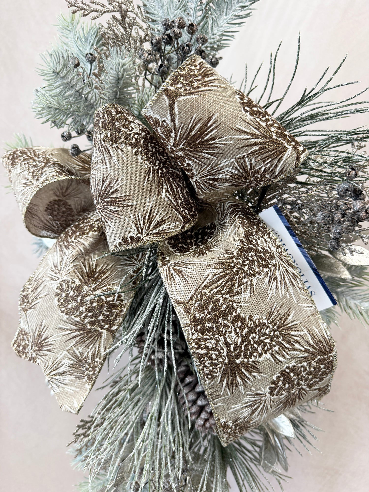 26" Shimmering Pinecone Swag
