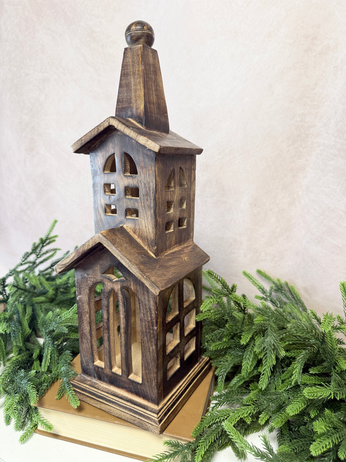 Dark Mango Wood Church