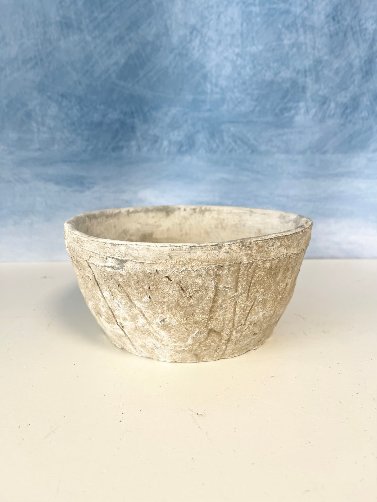 8" Antiqued Whitestone Big Bowl